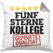 Bester Kollege Kissen mit Füllung 40x40 Geschenk für Besten Arbeitskollegen Lustiger Spruch 5 Sterne Kollege Geprüfte Qualität (Grau) Grau Trendation