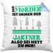Gärtner Kissen mit Füllung 40x40 mit Spruch Garten Hobbygärtner Geschenk Lustig Gärtnerin Geschenkidee (Grau) Blau Trendation