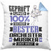 Orchestermusiker Geschenk Lustiger Spruch für Orchestermusiker Geschenkidee Bester Orchestermusiker Der WeltKissen mit Füllung 40x40 (Grau) Blau Trendation