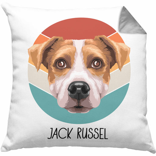 Jack Russel Besitzer Kissen mit Füllung 40x40 Geschenk Lustiger Spruch Geschenkidee Jack Russel Mama Papa (Grau) Grau Trendation