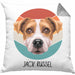Jack Russel Besitzer Kissen mit Füllung 40x40 Geschenk Lustiger Spruch Geschenkidee Jack Russel Mama Papa (Grau) Grau Trendation