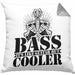 Bassist Kissen mit Füllung 40x40 Geschenk Bass-Spieler Geschenkidee Bass It's Like Guitar But Cooler (Grau) Grau Trendation