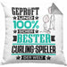 Curling-Spieler Geschenk Lustiger Spruch für Curling-Spieler Geschenkidee Bester Curling-Spieler Der WeltKissen mit Füllung 40x40 (Grau) Grau Trendation