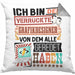 Grafikdesigner Kissen mit Füllung 40x40 Geschenk Spruch Lustig Geschenkidee für Grafikdesigner Geburtstag Ich Bin Der Verrückte Grafikdesigner (Grau) Grau Trendation