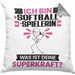 Softballspielerin Kissen mit Füllung 40x40 Geschenk für Softballspielerin Geburtstag Lustiger Spruch Was Ist Deine Superkraft (Grau) Grau Trendation