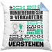 Hundebedarfsverkäufer Geschenk Kaffee-Kissen mit Füllung 40x40 Geschenkidee für Hundebedarfsverkäufer Ich Bin Hundebedarfsverkäufer Ich Kann Es Dir Erklären Jedoch Nicht Für Dich Verstehen Spruch Lustig (Grau) Blau Trendation