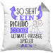 So Sieht Ein Richtig Cooler Ultimate-Frisbee-Spieler Aus Geschenk Kissen mit Füllung 40x40 Lustiger Spruch Geschenkidee (Grau) Grau Trendation