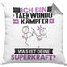 Taekwondo-Kämpfer Kissen mit Füllung 40x40 Geschenk für Taekwondo-Kämpfer Geburtstag Lustiger Spruch Was Ist Deine Superkraft (Grau) Grau Trendation