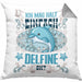 Delfine Kissen mit Füllung 40x40 Geschenk Delfinliebhaber Geschenkidee Spruch Mädchen (Grau) Grau Trendation