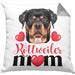 Rottweiler Besitzer Mom Mama Kissen mit Füllung 40x40 Geschenk Lustiger Spruch Geschenkidee Rottweiler Besitzerin (Grau) Grau Trendation