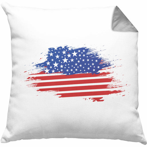 USA Kissen mit Füllung 40x40 Geschenk Amerika Geschenkidee Auslandjahr Vereinigte Staaten Von Amerika (Grau) Grau Trendation