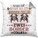 Border Collies Besitzer Kissen mit Füllung 40x40 Geschenk Lustiger Spruch Geschenkidee Was Ist Besser Als Ein Border Collies (Grau) Grau Trendation