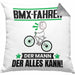 BMX-Fahrer Kissen mit Füllung 40x40 Geschenk für BMX-Fahrer Der Mann Der Alles Kann Geschenkidee zum Geburtstag (Grau) Grau Trendation