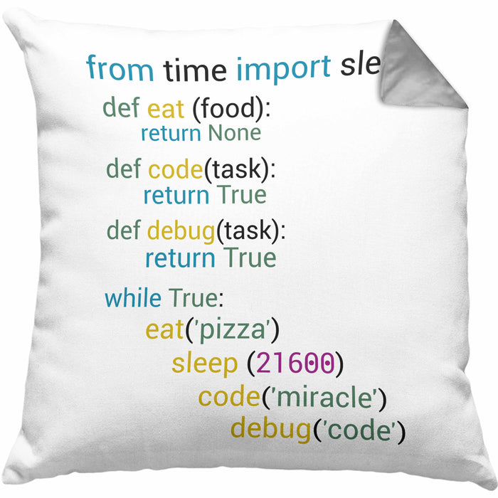 Coder Kissen mit Füllung 40x40 Geschenk für Programmierer Softwareentwickler Nerds Geschenkidee (Grau) Grau Trendation