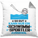 Schwimmsportler Geschenk Kissen mit Füllung 40x40 So Gut Kann Nur Ein Schwimmsportler Aussehen Geschenkidee (Grau) Grau Trendation