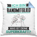Bandmitglied Kissen mit Füllung 40x40 Geschenk für Bandmitglied Geburtstag Lustiger Spruch Was Ist Deine Superkraft (Grau) Blau Trendation