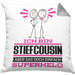 Stiefcousin Geschenk Kissen mit Füllung 40x40 Ich Bin Stiefcousin Aber Sag Doch Einfach Superheld Lustige Geschenkdiee für Stiefcousin (Grau) Grau Trendation