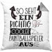 So Sieht Ein Richtig Cooler Paintballspieler Aus Geschenk Kissen mit Füllung 40x40 Lustiger Spruch Geschenkidee (Grau) Grau Trendation