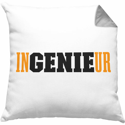 Ingenieur Kissen mit Füllung 40x40 Gadget Geschenk Ingeneur Geschenkidee (Grau) Grau Trendation