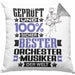 Orchestermusiker Geschenk Lustiger Spruch für Orchestermusiker Geschenkidee Bester Orchestermusiker Der WeltKissen mit Füllung 40x40 (Grau) Grau Trendation