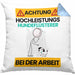 Hundeflüsterer Kissen mit Füllung 40x40 Geschenk Lustiger Spruch Geschenkidee für Hundeflüsterer Achtung Hochleistungs Hundeflüsterer Bei Der Arbeit (Grau) Blau Trendation