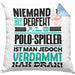 Polo-Spieler Geschenk Kissen mit Füllung 40x40 Lustige Geschenkidee für Polo-Spieler Geburtstag Niemand Ist Perfekt Aber Als Polo-Spieler Ist Man Nah Dran (Grau) Blau Trendation