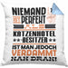 Katzenhotelbesitzer Geschenk Kissen mit Füllung 40x40 Lustige Geschenkidee für Katzenhotelbesitzer Geburtstag Niemand Ist Perfekt Aber Als Katzenhotelbesitzer Ist Man Nah Dran (Grau) Blau Trendation