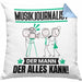 Musikjournalist Kissen mit Füllung 40x40 Geschenk für Musikjournalist Der Mann Der Alles Kann Geschenkidee zum Geburtstag (Grau) Blau Trendation