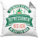 Gärtner Geschenk Kissen mit Füllung 40x40 Spruch Ich Dachte Ich Habe Depressionen Bis Ich Im Garten War Geschenkidee Hobbygärtner (Grau) Grau Trendation