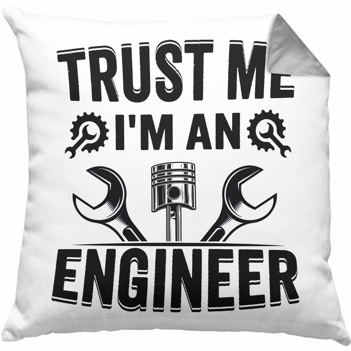 Trust Me I'm An Engineer Ingenieur Kissen mit Füllung 40x40 Geschenk Geschenkidee Sprüche Ingenieurswesen Geschenkidee Spruch (Grau) Grau Trendation