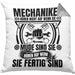 KFZ Mechaniker Kissen mit Füllung 40x40 Geschenk Spruch Männer KFZ Mechatroniker Geschenkidee Werkstatt Mechaniker Hören Nicht Auf Wenn Sie Müde Sind (Grau) Grau Trendation