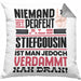 Stiefcousin Geschenk Kissen mit Füllung 40x40 Lustige Geschenkidee für Stiefcousin Geburtstag Niemand Ist Perfekt Aber Als Stiefcousin Ist Man Nah Dran (Grau) Grau Trendation