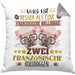 Französische Bulldogge Besitzer Kissen mit Füllung 40x40 Geschenk Lustiger Spruch Geschenkidee Was Ist Besser Als Ein Französische Bulldogge (Grau) Grau Trendation
