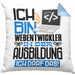 Webentwickler Ausbildung Kissen mit Füllung 40x40 Geschenk Ich Bin Webentwickler In Der Ausbildung Ich Darf Das Geschenkidee Spruch (Grau) Blau Trendation