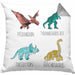 Arten Von Dinosauriern Kissen mit Füllung 40x40 Geschenk Für Jungs Dinos T-Rex Jungen Mädchen Dinos Tyrannosaurus (Grau) Grau Trendation
