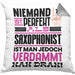 Saxophonist Geschenk Kissen mit Füllung 40x40 Lustige Geschenkidee für Saxophonist Geburtstag Niemand Ist Perfekt Aber Als Saxophonist Ist Man Nah Dran (Grau) Grau Trendation