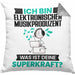 Elektronischer Musikproduzent Kissen mit Füllung 40x40 Geschenk für Elektronischer Musikproduzent Geburtstag Lustiger Spruch Was Ist Deine Superkraft (Grau) Grau Trendation