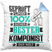 Komponist Geschenk Lustiger Spruch für Komponist Geschenkidee Bester Komponist Der WeltKissen mit Füllung 40x40 (Grau) Blau Trendation
