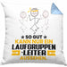 Laufgruppenleiter Geschenk Kissen mit Füllung 40x40 So Gut Kann Nur Ein Laufgruppenleiter Aussehen Geschenkidee (Grau) Blau Trendation