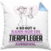 Tierpfleger Geschenk Kissen mit Füllung 40x40 So Gut Kann Nur Ein Tierpfleger Aussehen Geschenkidee (Grau) Blau Trendation