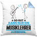 Musiklehrer Geschenk Kissen mit Füllung 40x40 So Gut Kann Nur Ein Musiklehrer Aussehen Geschenkidee (Grau) Blau Trendation