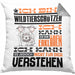 Wildtierschützer Geschenk Kaffee-Kissen mit Füllung 40x40 Geschenkidee für Wildtierschützer Ich Bin Wildtierschützer Ich Kann Es Dir Erklären Jedoch Nicht Für Dich Verstehen Spruch Lustig (Grau) Grau Trendation