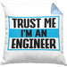 Ingenieur Kissen mit Füllung 40x40 Gadget Geschenk Ingeneur Geschenkidee Lustig (Grau) Blau Trendation