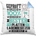 Plattenladenbesitzer Geschenk Lustiger Spruch für Plattenladenbesitzer Geschenkidee Bester Plattenladenbesitzer Der WeltKissen mit Füllung 40x40 (Grau) Blau Trendation