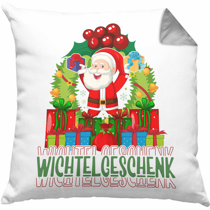 Schrott-Wichtelgeschenk für Frauen Kollegen Geschenk Wichteln Weihnachten Weihnachten Geschenkidee SchrottwichtelnKissen mit Füllung 40x40 (Grau) Grau Trendation