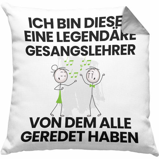 Gesangslehrer Geschenk Kissen mit Füllung 40x40 Lustige Geschenkidee Geburtstag für Gesangslehrer Ich Bin Dieser Legendäre Gesangslehrer Von Dem Alle Geredet Haben (Grau) Grau Trendation