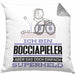 Bocciapieler Geschenk Kissen mit Füllung 40x40 Ich Bin Bocciapieler Aber Sag Doch Einfach Superheld Lustige Geschenkdiee für Bocciapieler (Grau) Grau Trendation