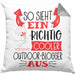 So Sieht Ein Richtig Cooler Outdoor-Blogger Aus Kissen mit Füllung 40x40 Geschenk für Outdoor-Blogger Geburtstag Geschenkdiee (Grau) Grau Trendation