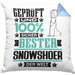 Snowshoer Geschenk Lustiger Spruch für Snowshoer Geschenkidee Bester Snowshoer Der WeltKissen mit Füllung 40x40 (Grau) Blau Trendation
