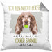 Cocker Spaniel Besitzer Kissen mit Füllung 40x40 Geschenk Lustiger Spruch Geschenkidee Besitzerin Ich Bin Nicht toll Aber Mein Cocker Spaniel Ist Es (Grau) Grau Trendation